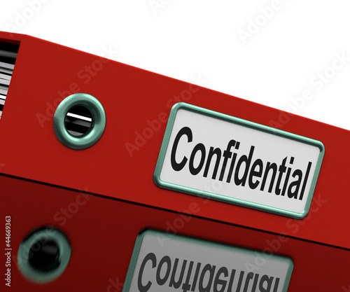 Illustration: Confidential File Shows Private Correspondence Or Documents Confidential File Shows Private Correspondence Or Documents