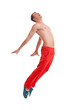 jumping  dancer posing for the camera