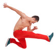cool looking dancer makes a difficult jump
