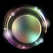 Shiny circle on dark background - place for your text