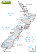 Neuseeland als Übersichtskarte