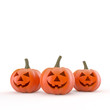 Illustration: Halloween - lachende Kürbisse auf weißem Hintergrund Halloween - lachende Kürbisse auf weißem Hintergrund