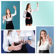 Collage of Futuristic Businesswoman