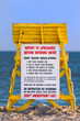 Lifeguard tower at a beach