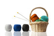 Basket with wool