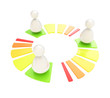 Multi user network connection emblem icon isolated
