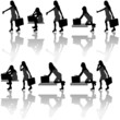 Business Woman Silhouettes