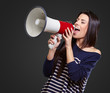 Portrait Of A Female With Megaphone