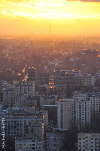 Photo: Zachód słońca nad Warszawą Zachód słońca nad Warszawą