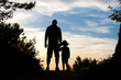 father and daughter silhouette