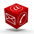 Cube communication rouge