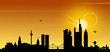 Frankfurt Main Skyline Sonne