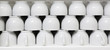 Stack of clean white coffee cups
