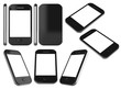 Illustration: Smartphone Kollektion freigestellt Smartphone Kollektion freigestellt