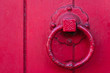 Vintage architecture image of ancient door knocker