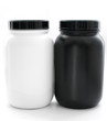 Jars for sport supplements black and white isolated