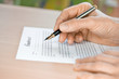 Hand Proofreading a Contract with Fountain Pen