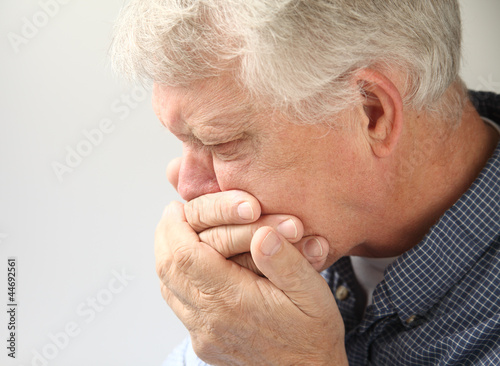Photo: older man getting ready to vomit older man getting ready to vomit