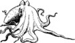 Octopus isolated on white background