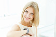 Photo: Young woman in cafe Young woman in cafe
