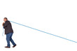 Man pulling on rope