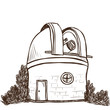 Vector: Astronomical observatory Astronomical observatory