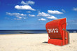 Roter Strandkorb Querformat 2013