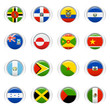 Glossy Buttons - American Flags