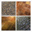 Sol, carrelage, dallage, cailloux, pavés, revêtement