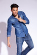 attractive fashion man posing