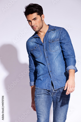 Photo: Casual fashion man is walking Casual fashion man is walking