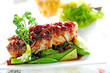 Photo: Fish steak with vegetables Fish steak with vegetables