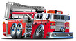 Vector cartoon fire truck