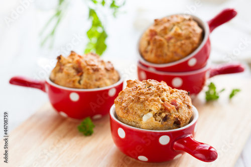 Photo: Ham, cheese and tomato muffins Ham, cheese and tomato muffins