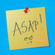 "asap" handwriten message