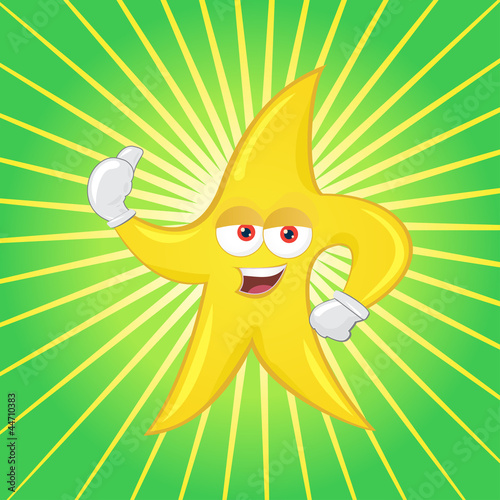 Vector: Star Mascot Background Star Mascot Background