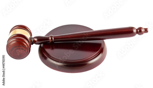 Photo: Wooden brown gavel Wooden brown gavel