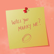 "Will you marry me" handwritten message