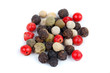 Photo: Colored Peppers Mix on the white background Colored Peppers Mix on the white background