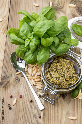 Photo: Pesto Sauce with ingredients Pesto Sauce with ingredients