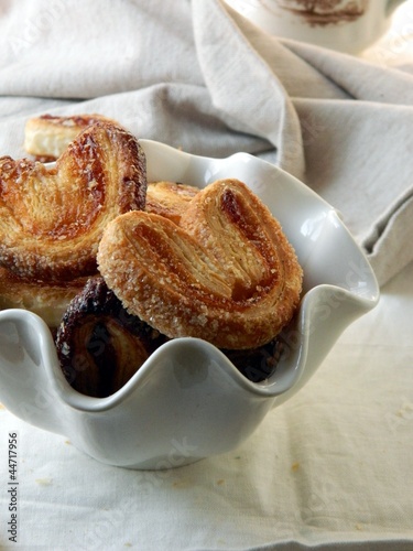 Photo: Palmiers (puff pastry biscuits) Palmiers (puff pastry biscuits)