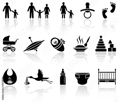 Vector: Baby icons Baby icons