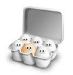 Funny Cartoon Eggs in Egg carton