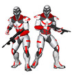 Illustration: androids illustration on a white background androids illustration on a white background