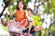 kids riding bike together