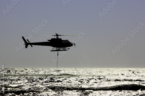 Photo: Elicottero antincendio in azione - Fire protection helicopter Elicottero antincendio in azione - Fire protection helicopter