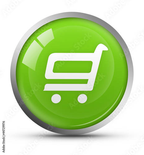 Illustration: Glossy shopping cart icon Glossy shopping cart icon