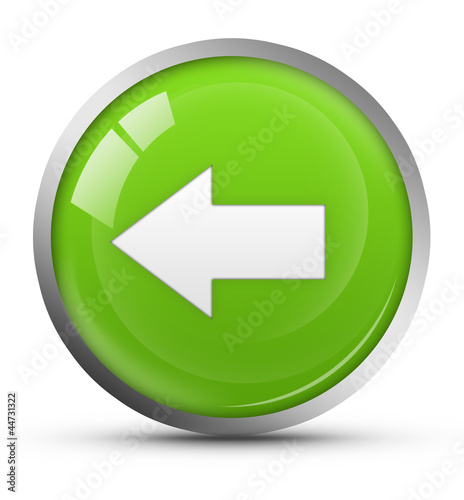 Illustration: Glossy left arrow icon Glossy left arrow icon