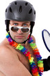 crazy man on holiday