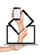 Photo: Concept smartphone tablet pc and laptop in hands Concept smartphone tablet pc and laptop in hands